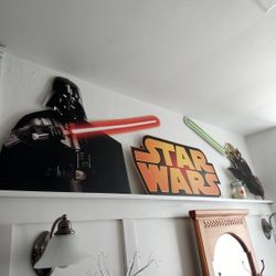 Star Wars Yoda, Darth Vader, Logo Lot Of 3