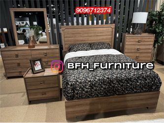 Brand new 4pcs Queen size bedroom set with orthopedic mattress included