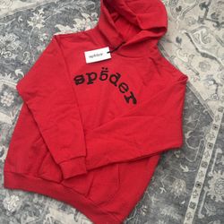 Red Vvs Sp5der Hoodie Size M