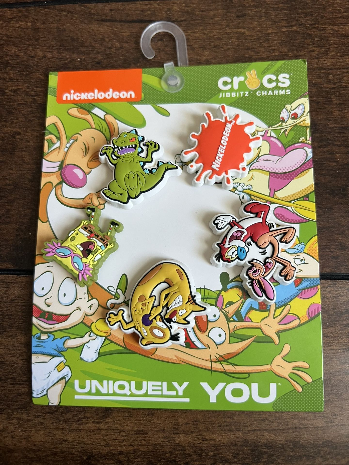 Crocs Jibitz NICKELODEON THROWBACK 5-PACK Jibbitzâ„¢ Charms sponge bob rugrats charms