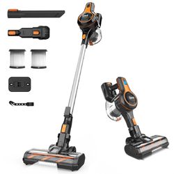 Cordless Vacuum Cleaner, 40kPa Rechargeable Stick Vacuum with 300W Brushless Motor for Carpet Hardwood Floor Pet Hair,S620