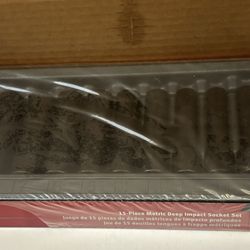 Snap-on Tools 15 pc 1/2" Drive 6-Point Metric Flank Drive® Deep Impact Socket Set (10-24 mm)