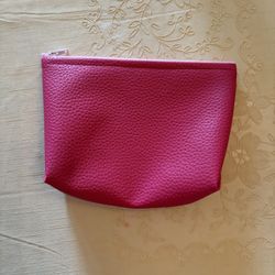 Faux Leather Pouch 5 1/2” x 7” - Red
