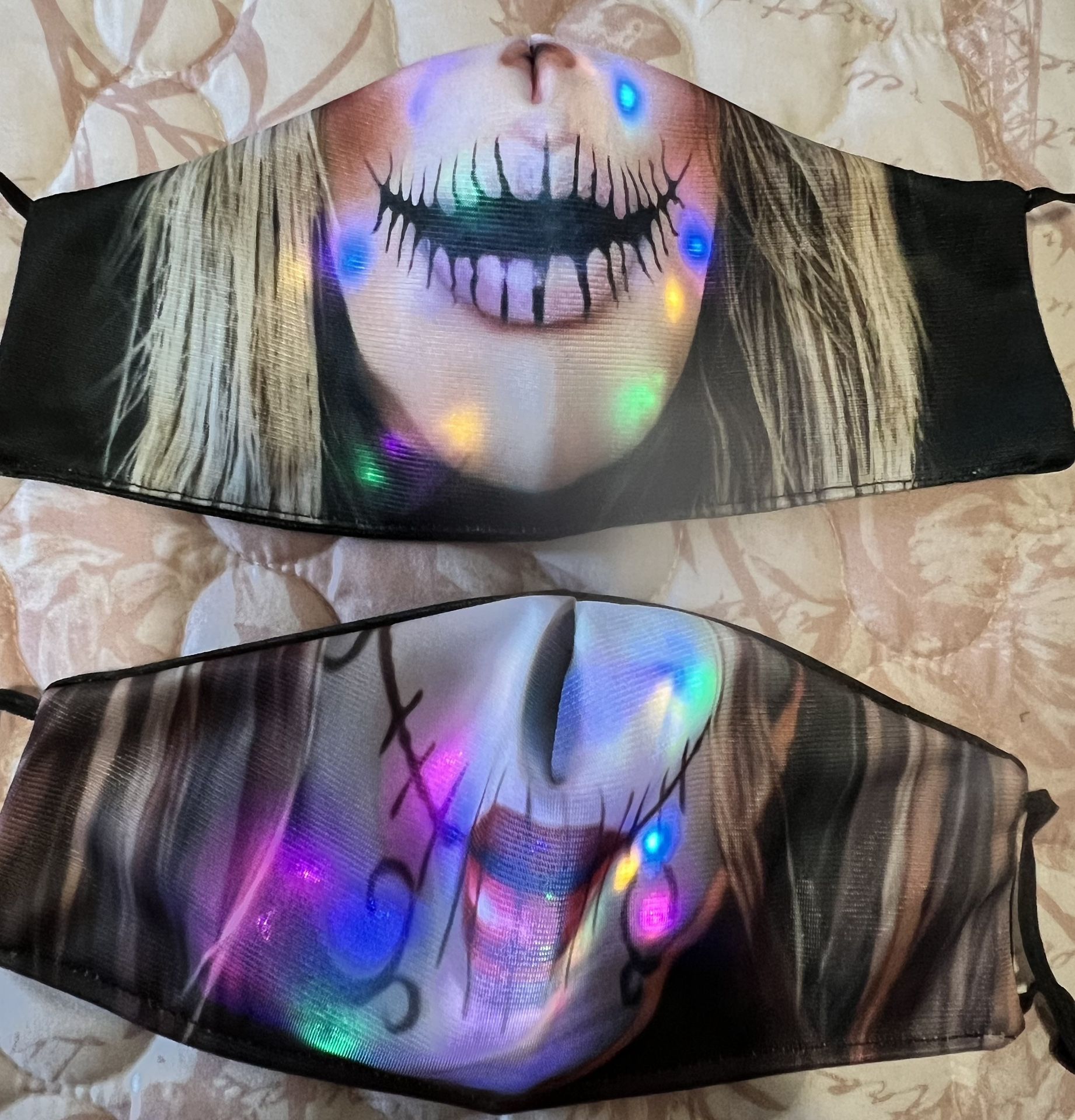 Light Up  Day Of The Death Mouth Covers 