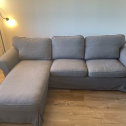 Ikea Uppland Sofa with Chaise, Gray