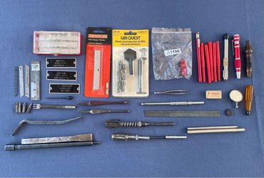 Junk Drawer Lot Random Tools Copper Torch Tip Cylinder Hones Lots Misc SEE PICS