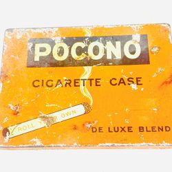 Vintage Pocono Metal  Cigarette Case