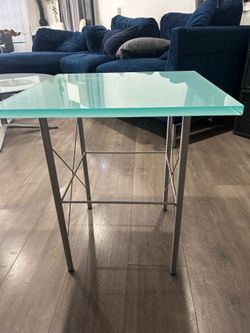 Glass side table
