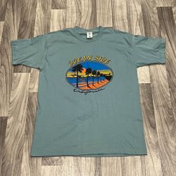 SIZE XL VNT 90’s OCEANSIDE CALIFORNIA SINGLE STITCH SHIRT MADE IN THE USA