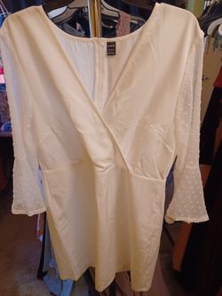 XL White Elegant Top
