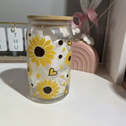 SunFlower Glass Cup