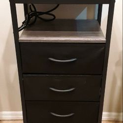Nice 4 Drawer Side Table With AC & US Charging Ports LIKE NEW CAN PU TODAY