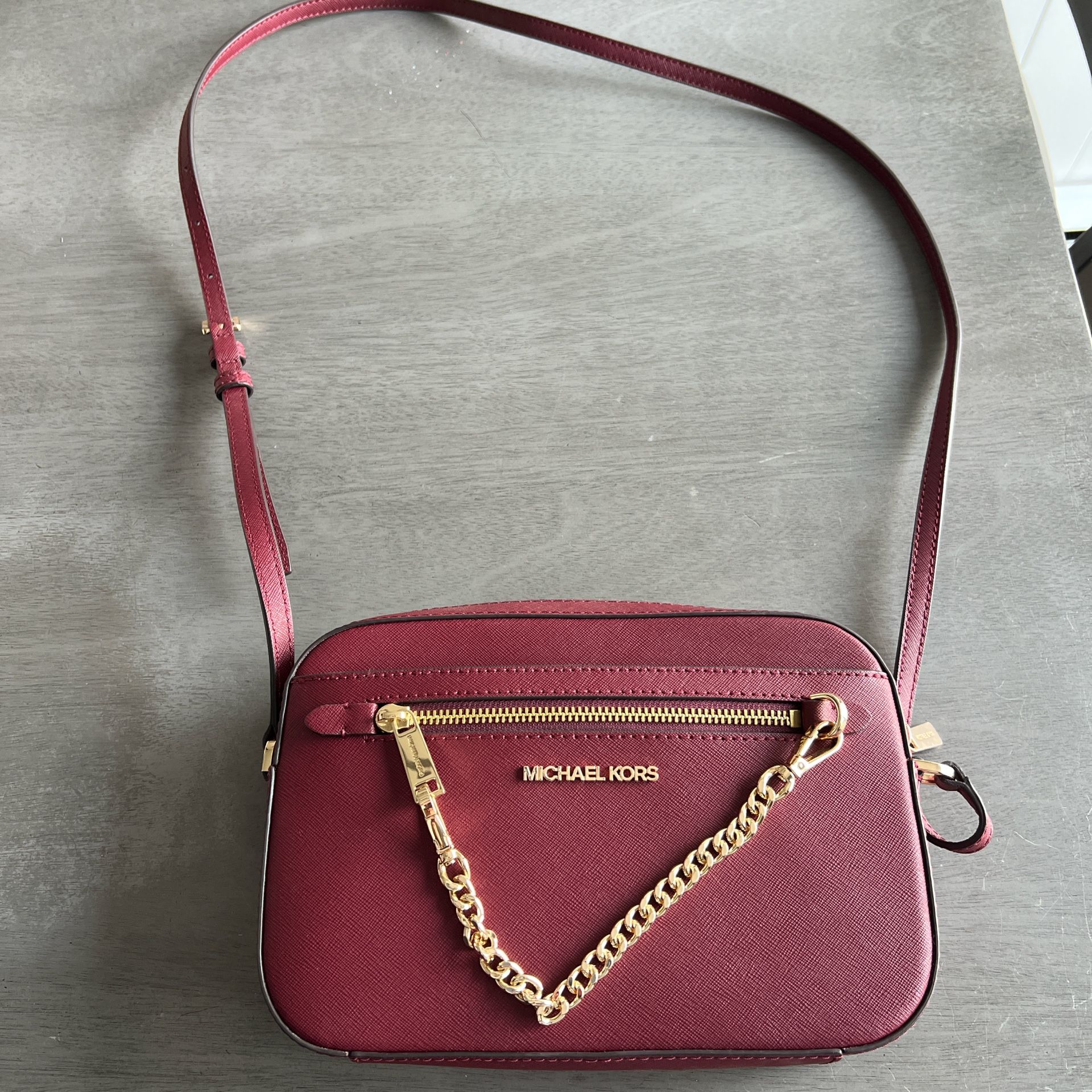 Burgundy Michael Kors Crossbody