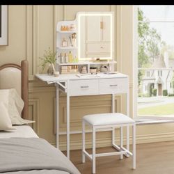 Small Vanity Desk With Stool (Need To Be Assembled)