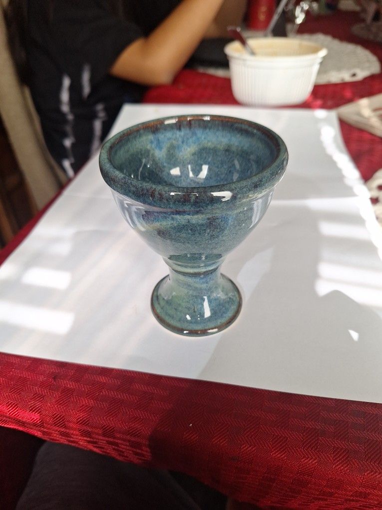 Ceramic Goblet Pottery 4 1/4"