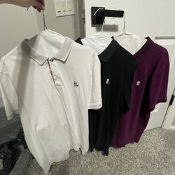 Robert Graham Polo Shirts Mens Medium Skulls Cotton Classic Fit Short Sleeve Shirt Bundle