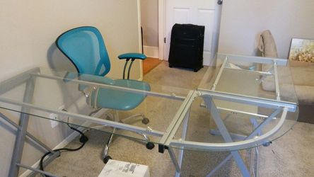 Glass desk