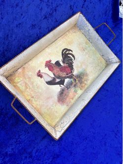 Antique serving tray 20 x 13“