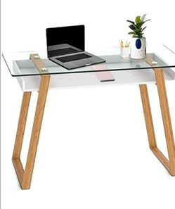 Glass Top Office Desk