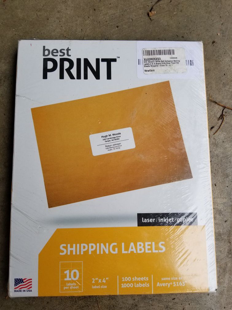 New Printer mailing labels