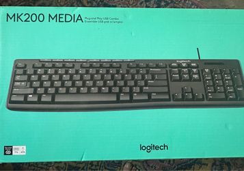 Logitech MK200 Media Wired Keyboard Mouse Combo
