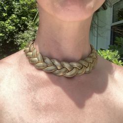 Costume Gold Braided Necklace 