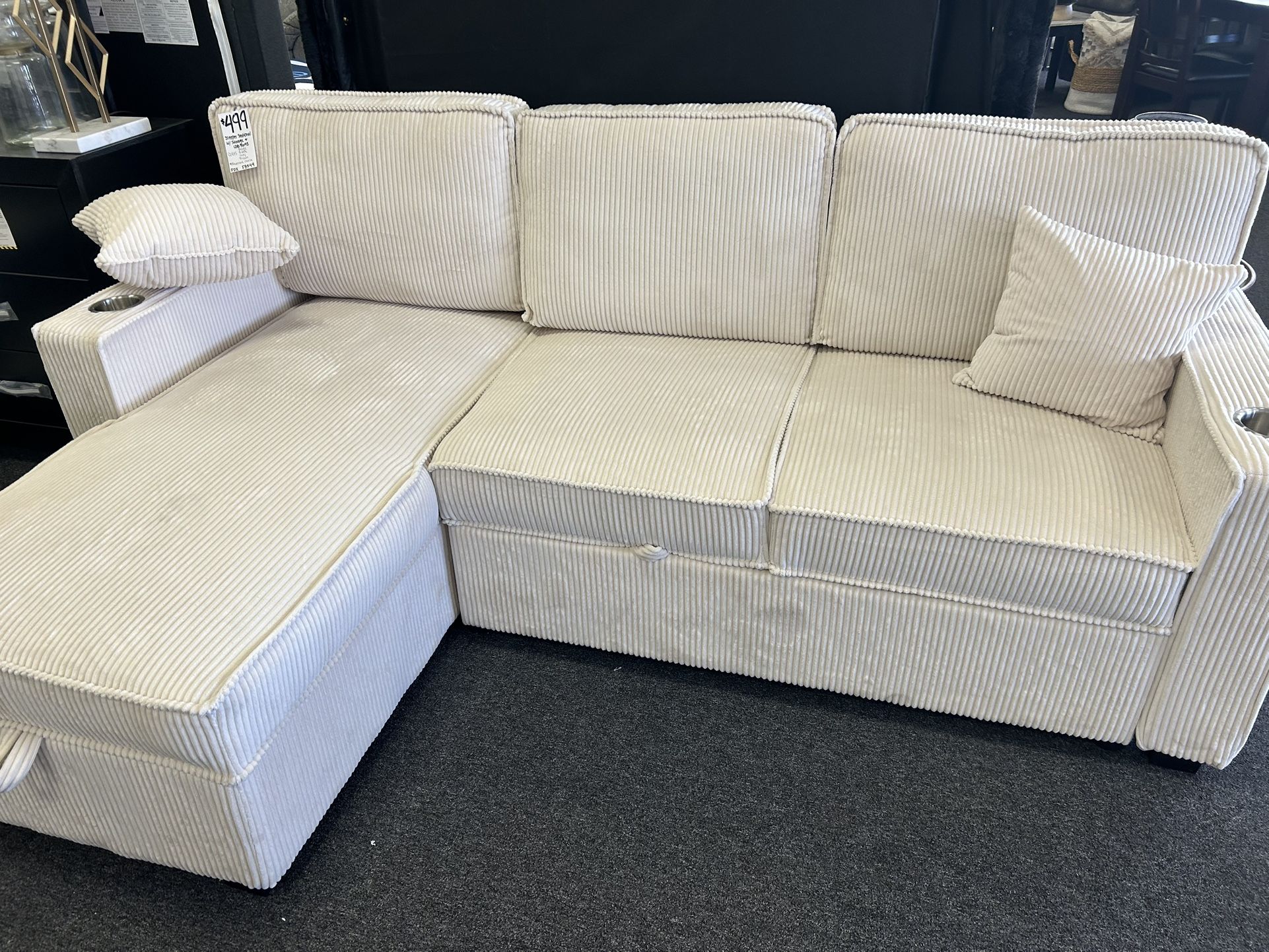 Beige Sleeper Sofa