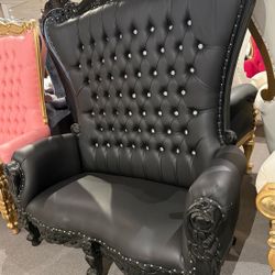 Black Double Throne Sofa