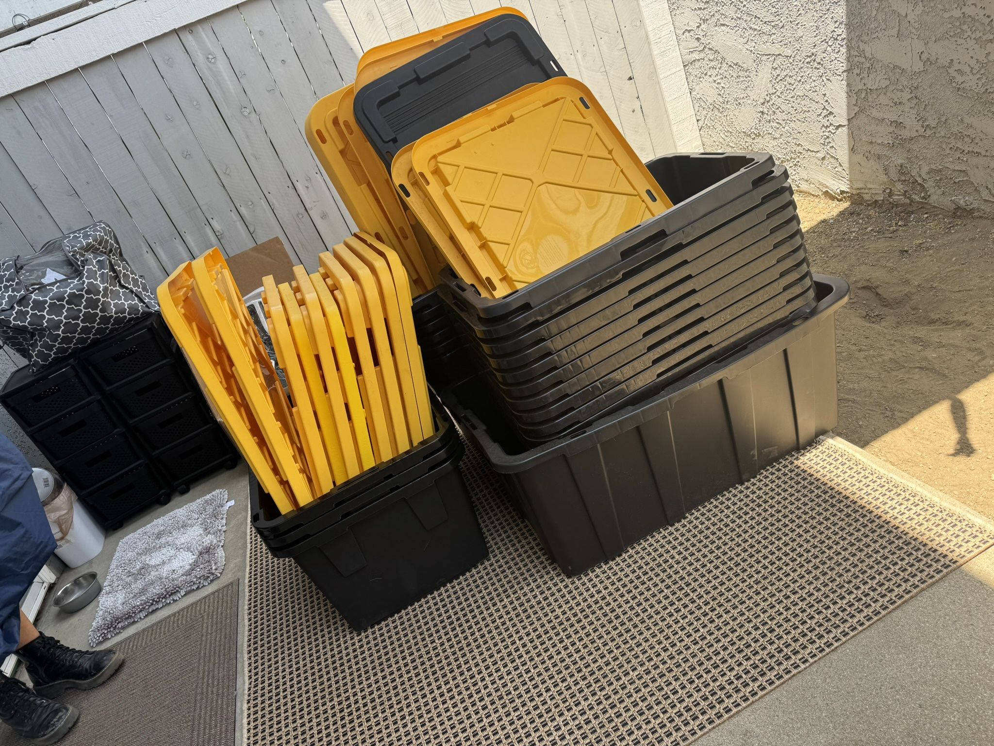 15 Black And Yellow Bins
