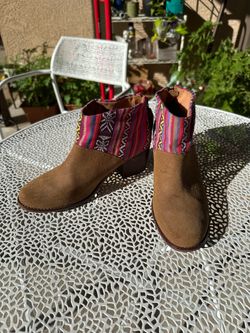 TOMS Desert Wedge Woven Textile Ankle Boots