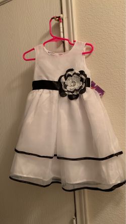 Children White Dress with Flower