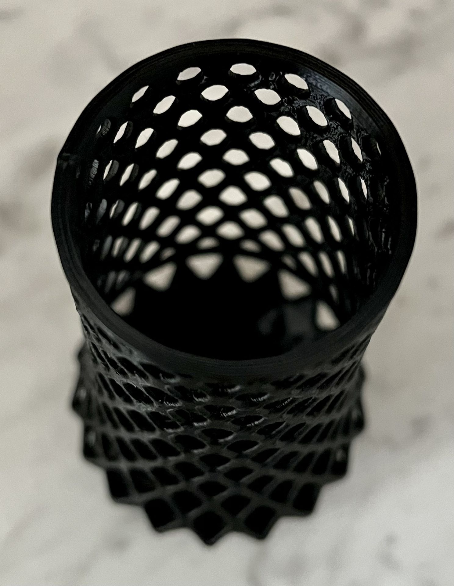 NEW Black 6 Inch Unique Architectural Table Vase for home or office decoration