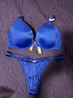 Victoria's Secret Blue Bra and Thong Set