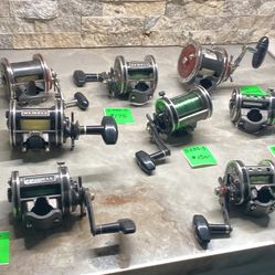 SIX Newell Fish Reels Plus TWO Penn/ Newells Coversion Reels.  