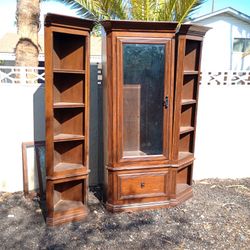 Wooden Cabinet Centerpiece Living room Decor Glass