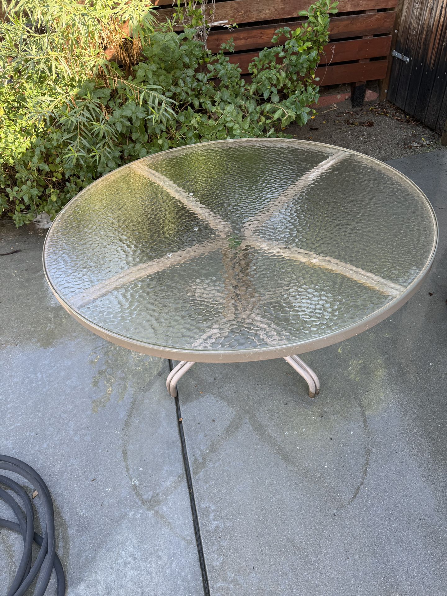 Glass Topped Outdoor Table - Price Reduced Again