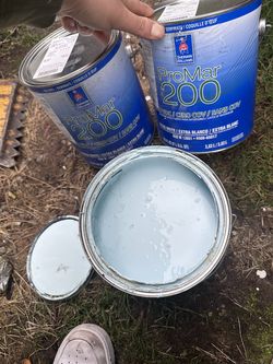 3 gallons of blue paint