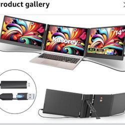 kasorey T2 pro Laptop Screen Extender Portable Monitor + H5-M Video Signal Conversion Cable