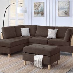 Special/3pcs Sectional Sofa w/storage ottoman(was:$709)