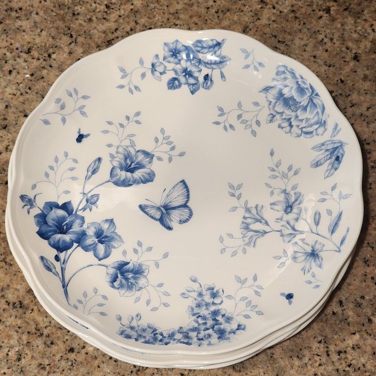 Lenox Butterfly Meadow Toile Party Plate Set Of 4