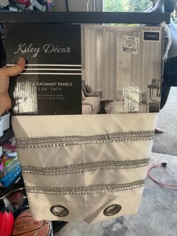 White curtains