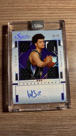 Walter Clayton Jr. Panini Signature Series Cornerstones Quad patch Auto /25 still sealed