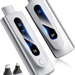 Brand new Wireless HDMI Transmitter and Receiver 4K - Upgraded Chipset & Extended Range 394FT/120M, Plug&Play 2.4G/5.8G Dual Band, 4K Decode 1080P@60H