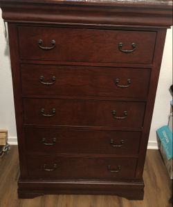 Cherry Oak 5 Drawer Chest