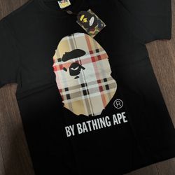 Bape Black Burberry Shirt