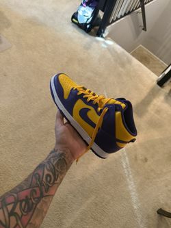 🔥 Nike Dunk High “Lakers / Court Purple & Gold” — Size 12 — Great Condition