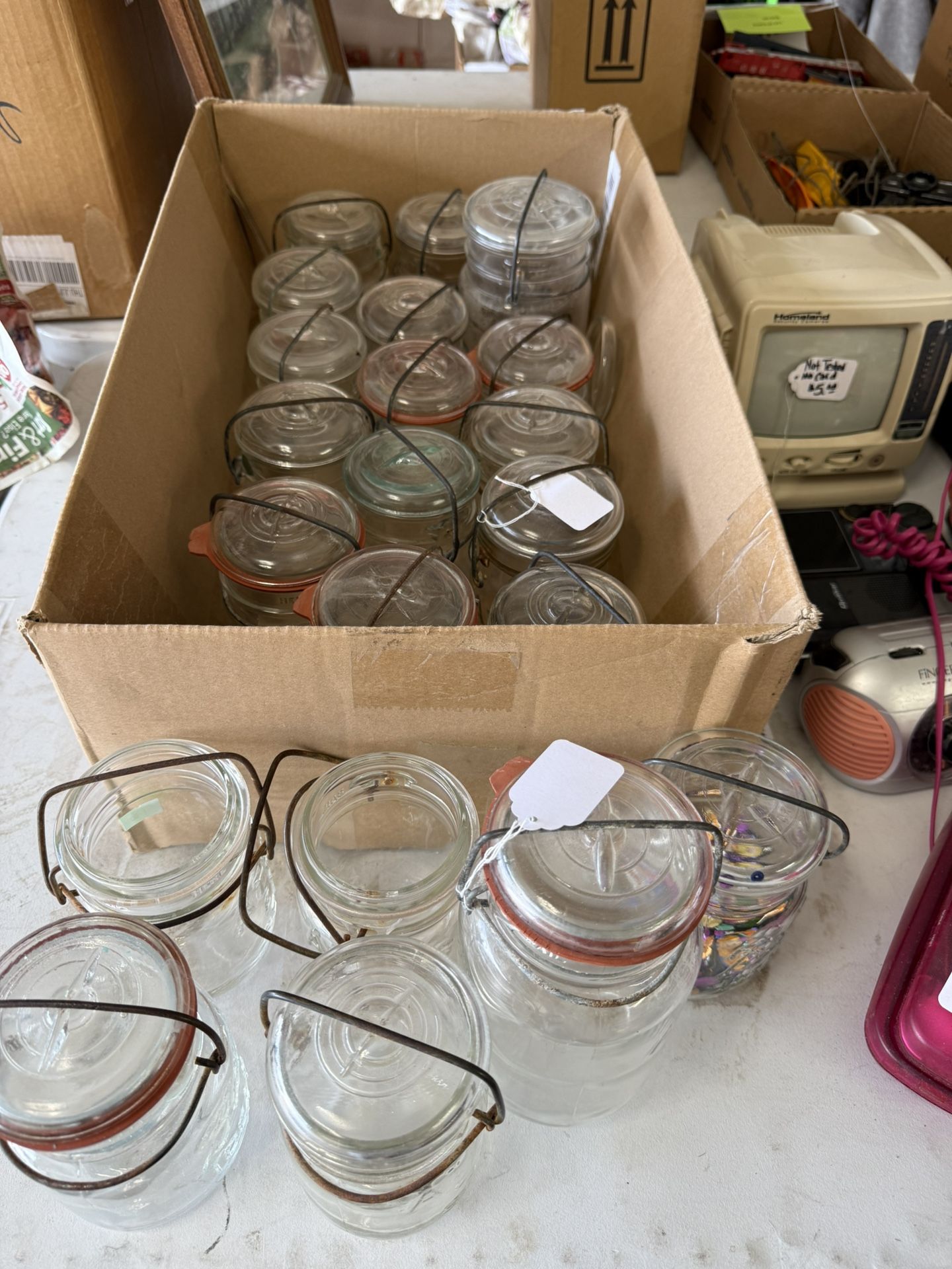 Vintage Glass Jars With Lids All For $25