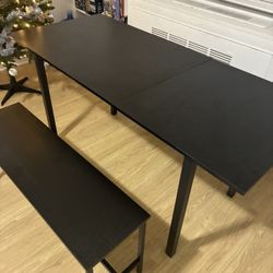 3 piece 63 inch dinning table with 2 benches