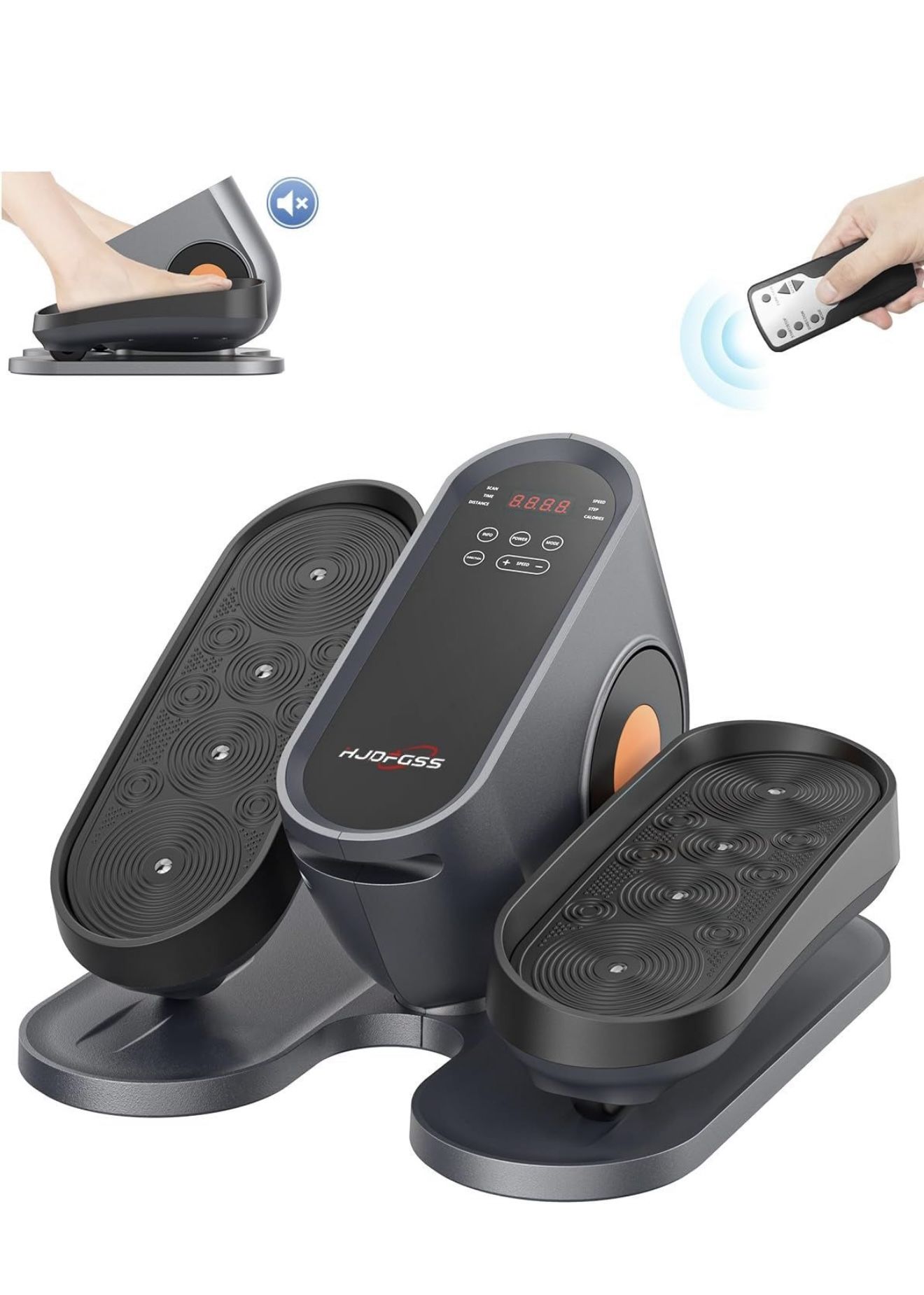 Under Desk Elliptical Machine, Electric Seated Pedal Exerciser