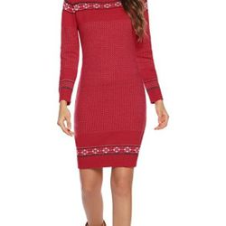 Women’s Knee Length Bodycon Sweater Dress L
